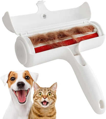 Pet Hair Remover Roller - Lint Roller for Pet Hair - Self-Cleaning Dog & Cat Hair Remover - Clean Furniture, Carpets, Bedding, Clothing and More. Grey